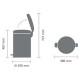 Brabantia atkritumu tvertne ar pedāli NewIcon, 20 l, Matt Black - 114106