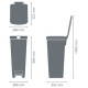 Brabantia atkritumu tvertne StepUp ar pedāli, 40l, Light Grey - 800009