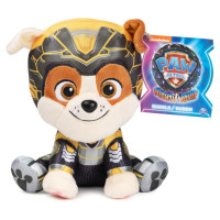 Paw Patrol Mighty Pups Movie plīša rotaļlieta Rubble, 15 cm