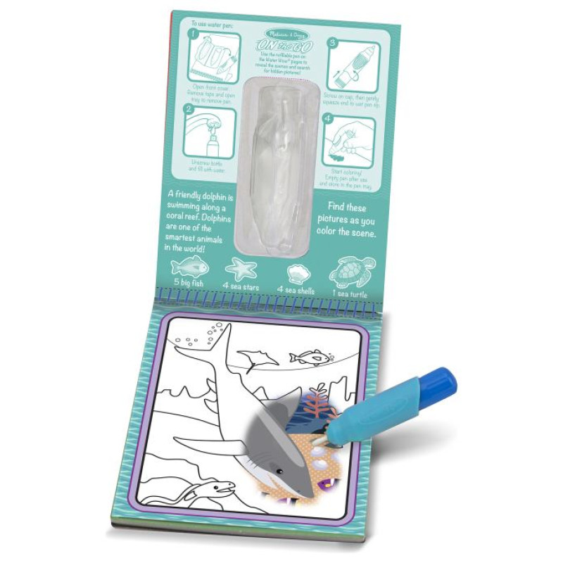 Melissa & Doug Ūdens krāsojamā grāmata MELISSA Water Wow! &ndash; Zemūdens pasaule