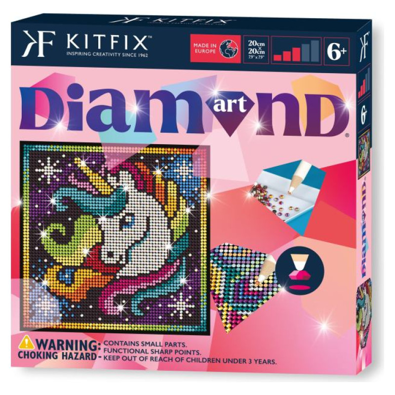 Kitfix Amatniecības komplekts dimantiņu māksla, Vienradzis