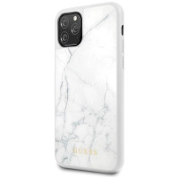 Guess GUHCN58HYMAWH iPhone 11 Pro biały/white Marble