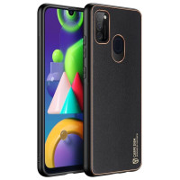Dux Ducis Yolo elegant case made of soft TPU and PU leather for Samsung Galaxy M30s black