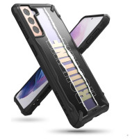 Ringke Fusion X Design durable PC Case with TPU Bumper for Samsung Galaxy S21+ 5G (S21 Plus 5G) black (Routine) (XDSG0054)