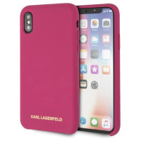 Karl Lagerfeld Silicone iPhone X/Xs Hardcase - Fuchsia