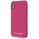 Karl Lagerfeld Silicone iPhone X/Xs Hardcase - Fuchsia
