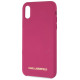 Karl Lagerfeld Silicone iPhone X/Xs Hardcase - Fuchsia