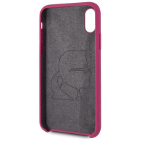 Karl Lagerfeld Silicone iPhone X/Xs Hardcase - Fuchsia