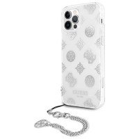 Guess GUHCP12LKSPESI iPhone 12 Pro Max 6.7" silver/silver hardcase Peony Chain Collection