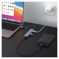Ugreen USB HUB splitter - 4x USB 3.0 gray (CM473 20805)