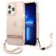 Guess Translucent Strap Case for iPhone 13 Pro / 13 6.1" - Pink
