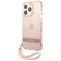 Guess Translucent Strap Case for iPhone 13 Pro / 13 6.1" - Pink