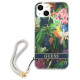 Guess GUHCP13MHFLSB iPhone 13 6.1" blue/blue hardcase Flower Strap