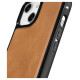 Icarer Leather Oil Wax case covered with natural leather for iPhone 14 brown (WMI14220717-TN)