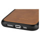 Icarer Leather Oil Wax case covered with natural leather for iPhone 14 brown (WMI14220717-TN)