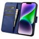 Icarer Wallet Case 2in1 Case iPhone 14 Anti-RFID Leather Flip Case Blue (WMI14220725-BU)