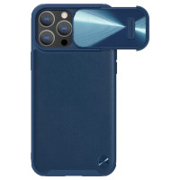 Nillkin CamShield Leather S Case iPhone 14 Pro case with camera cover blue