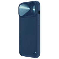 Nillkin CamShield Leather S Case iPhone 14 Pro case with camera cover blue