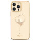 Kingxbar Silicone case with Swarovski crystals Kingxbar Wish Series for iPhone 14 Plus - gold