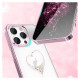 Kingxbar Silicone case with Swarovski Kingxbar Wish Series crystals for iPhone 14 Pro Max - pink