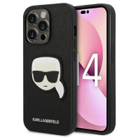 Karl Lagerfeld KLHCP14LSAPKHK iPhone 14 Pro 6,1" czarny/black hardcase Saffiano Karl`s Head Patch