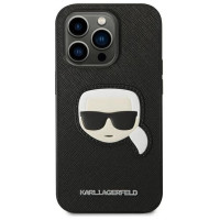 Karl Lagerfeld KLHCP14LSAPKHK iPhone 14 Pro 6,1" czarny/black hardcase Saffiano Karl`s Head Patch