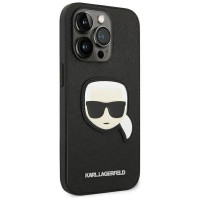 Karl Lagerfeld KLHCP14LSAPKHK iPhone 14 Pro 6,1" czarny/black hardcase Saffiano Karl`s Head Patch