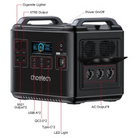 Choetech portable power station LiFePO4 1997Wh 2000W power bank black (BS006 Super Mini)