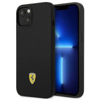 Ferrari FEHCP14SSIBBK iPhone 14 6.1" black/black hardcase Silicone Metal Logo
