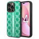 Karl Lagerfeld Monogram Stripe iPhone 14 Pro Case - Green