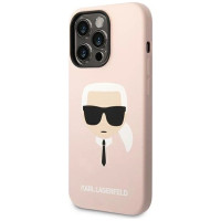 Karl Lagerfeld KLHCP14XSLKHLP iPhone 14 Pro Max 6.7 "hardcase pink / pink Silicone Karl`s Head