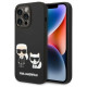Karl Lagerfeld KLHMP14LSSKCK iPhone 14 Pro 6.1 "hardcase black / black Liquid Silicone Karl & Choupette Magsafe