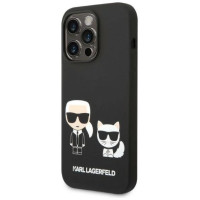 Karl Lagerfeld KLHMP14LSSKCK iPhone 14 Pro 6.1 "hardcase black / black Liquid Silicone Karl & Choupette Magsafe