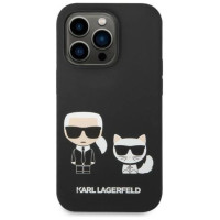 Karl Lagerfeld KLHMP14LSSKCK iPhone 14 Pro 6.1 "hardcase black / black Liquid Silicone Karl & Choupette Magsafe