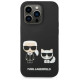 Karl Lagerfeld KLHMP14LSSKCK iPhone 14 Pro 6.1 "hardcase black / black Liquid Silicone Karl & Choupette Magsafe