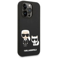Karl Lagerfeld KLHMP14LSSKCK iPhone 14 Pro 6.1 "hardcase black / black Liquid Silicone Karl & Choupette Magsafe