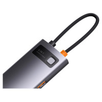 Baseus HUB 8in1 Baseus StarJoy USB-C to USB-C PD / 3x USB-A / HDMI / RJ-45 / SD TF - gray
