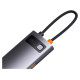 Baseus HUB 8in1 Baseus StarJoy USB-C to USB-C PD / 3x USB-A / HDMI / RJ-45 / SD TF - gray