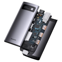 Baseus HUB 8in1 Baseus StarJoy USB-C to USB-C PD / 3x USB-A / HDMI / RJ-45 / SD TF - gray