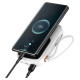 Baseus Qpow Digital Display Power Bank with Fast Charging 20000mAh 20W QC/PD/SCP/FCP with Built-in Lightning Cable White