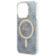 Guess Set Guess GUBPP14XH4EACSB Case+ Charger iPhone 14 Pro Max 6.7" blue/blue hard case 4G Print MagSafe
