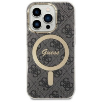 Guess Set Guess GUBPP14XH4EACSK Case+ Charger iPhone 14 Pro Max 6.7" black/black hard case 4G Print MagSafe