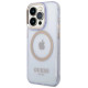 Guess Gold Outline Translucent MagSafe Case for iPhone 14 Pro Max 6.7" - Purple