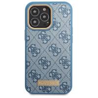 Guess GUHMP14LU4GPRB iPhone 14 Pro 6.1" blue/blue hard case 4G Logo Plate MagSafe