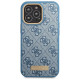 Guess GUHMP14LU4GPRB iPhone 14 Pro 6.1" blue/blue hard case 4G Logo Plate MagSafe