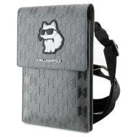 Karl Lagerfeld Case KLWBSAKHPCG Handbag - Silver Saffiano Monogram Choupette