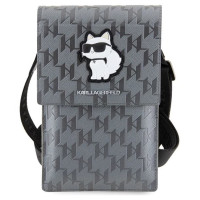 Karl Lagerfeld Case KLWBSAKHPCG Handbag - Silver Saffiano Monogram Choupette