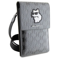 Karl Lagerfeld Case KLWBSAKHPCG Handbag - Silver Saffiano Monogram Choupette