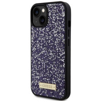 Guess Rhinestone Metal Logo iPhone 15 Case - Pink