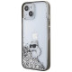 Karl Lagerfeld Liquid Glitter Choupette case for iPhone 15 - transparent